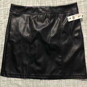 Faux leather skirt